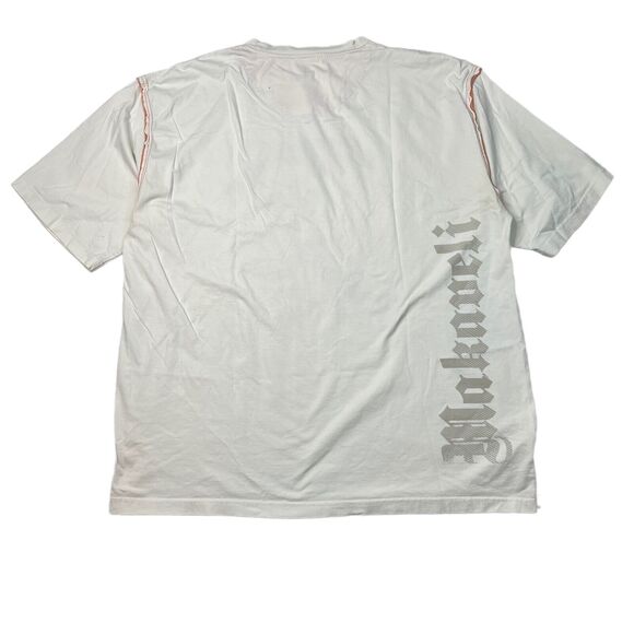 Makaveli Tupac VTG 90s Rap Large Face Graphic Tee T-Shirt White FLAW Adult XXL - Picture 2 of 8